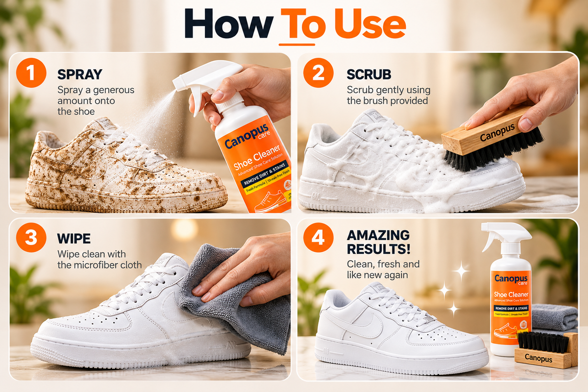 Shoe Cleaner Spray with Brush – 250ml