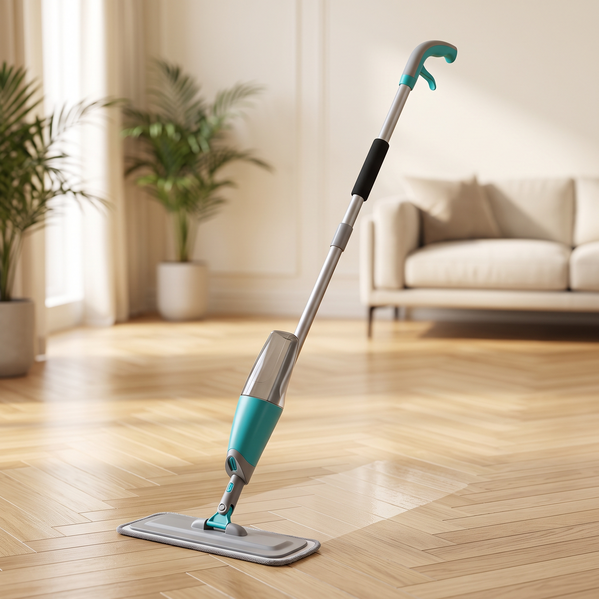 2-in-1 Floor Cleaning Spray Mop with Washable Pad