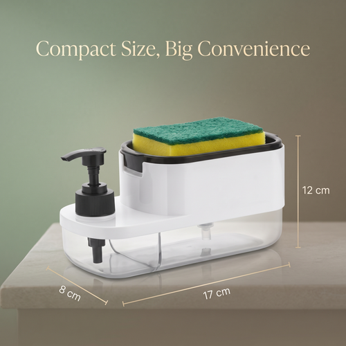 3-in-1 Soap Dispenser & Sponge Holder Organizer