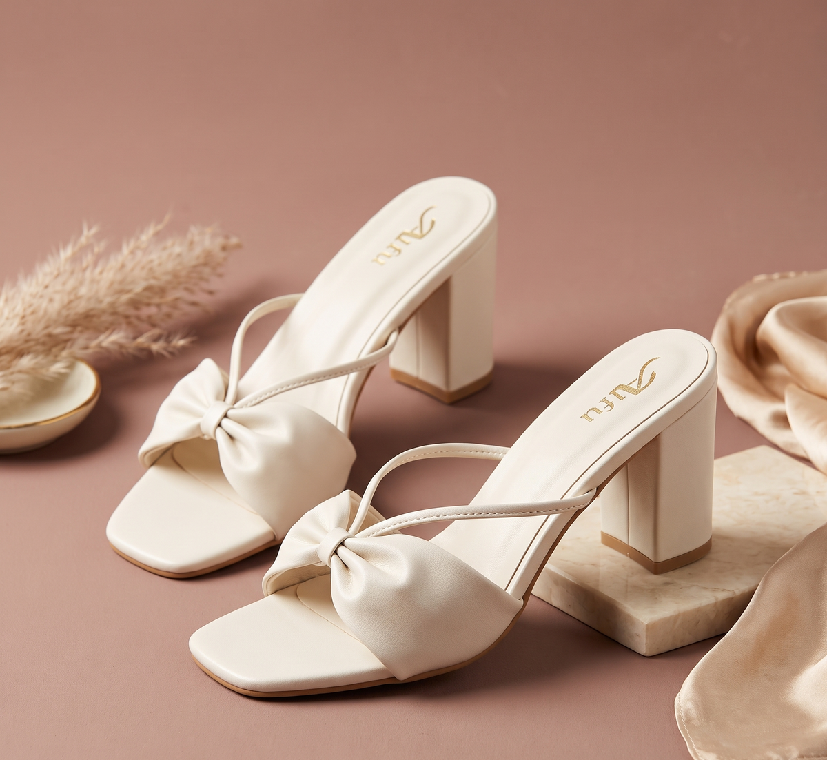 Elegant White Block Heel Sandals for Women Stylish