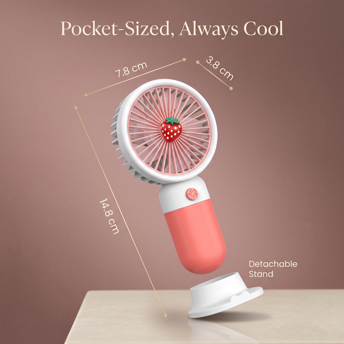 Portable Mini Rechargeable Handheld Fan with Stand