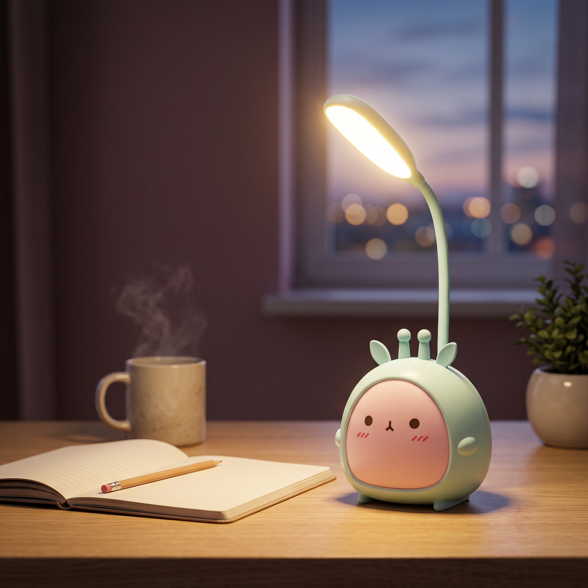 Cute Rechargeable LED Desk Lamp for Study & Work
