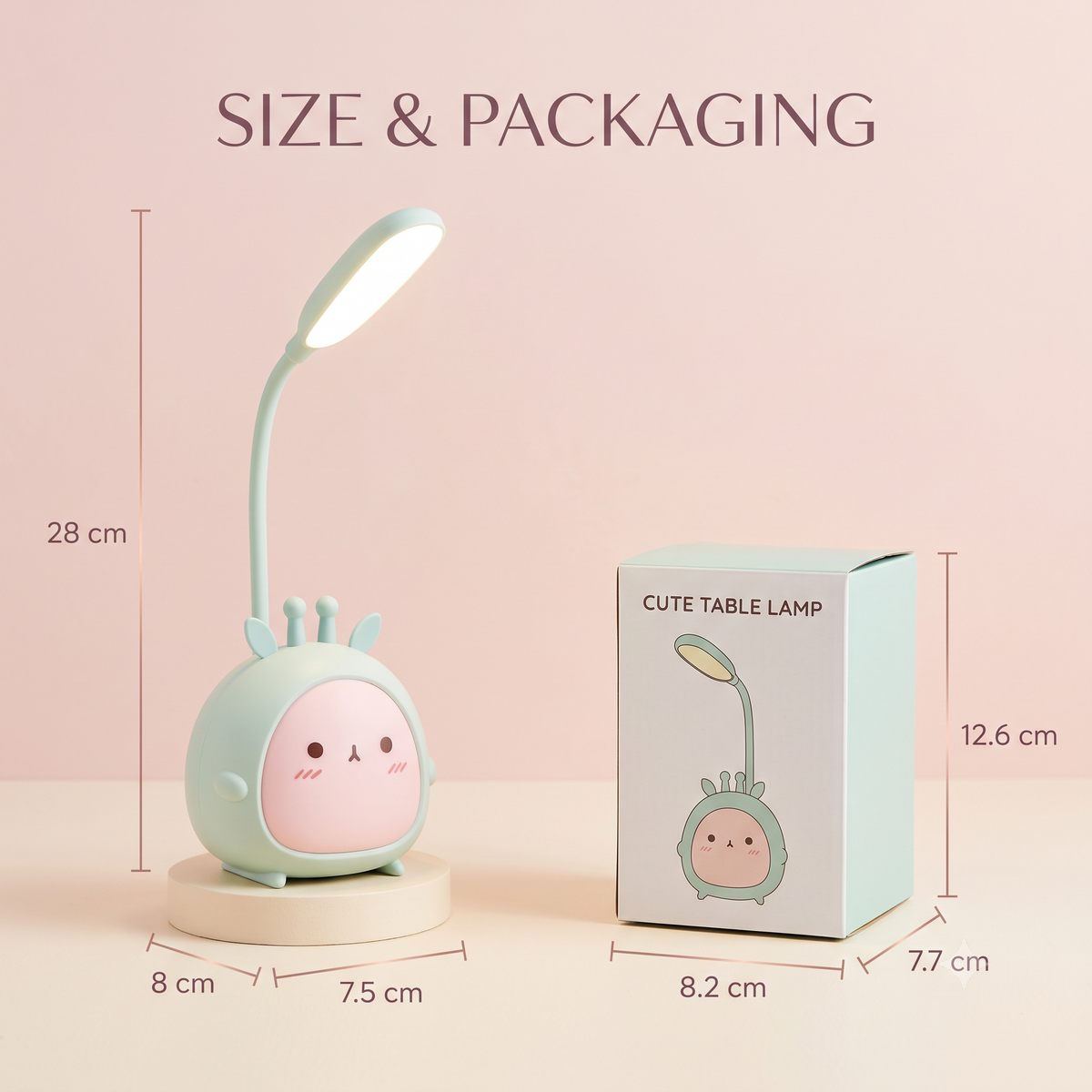 Cute Rechargeable LED Desk Lamp for Study & Work