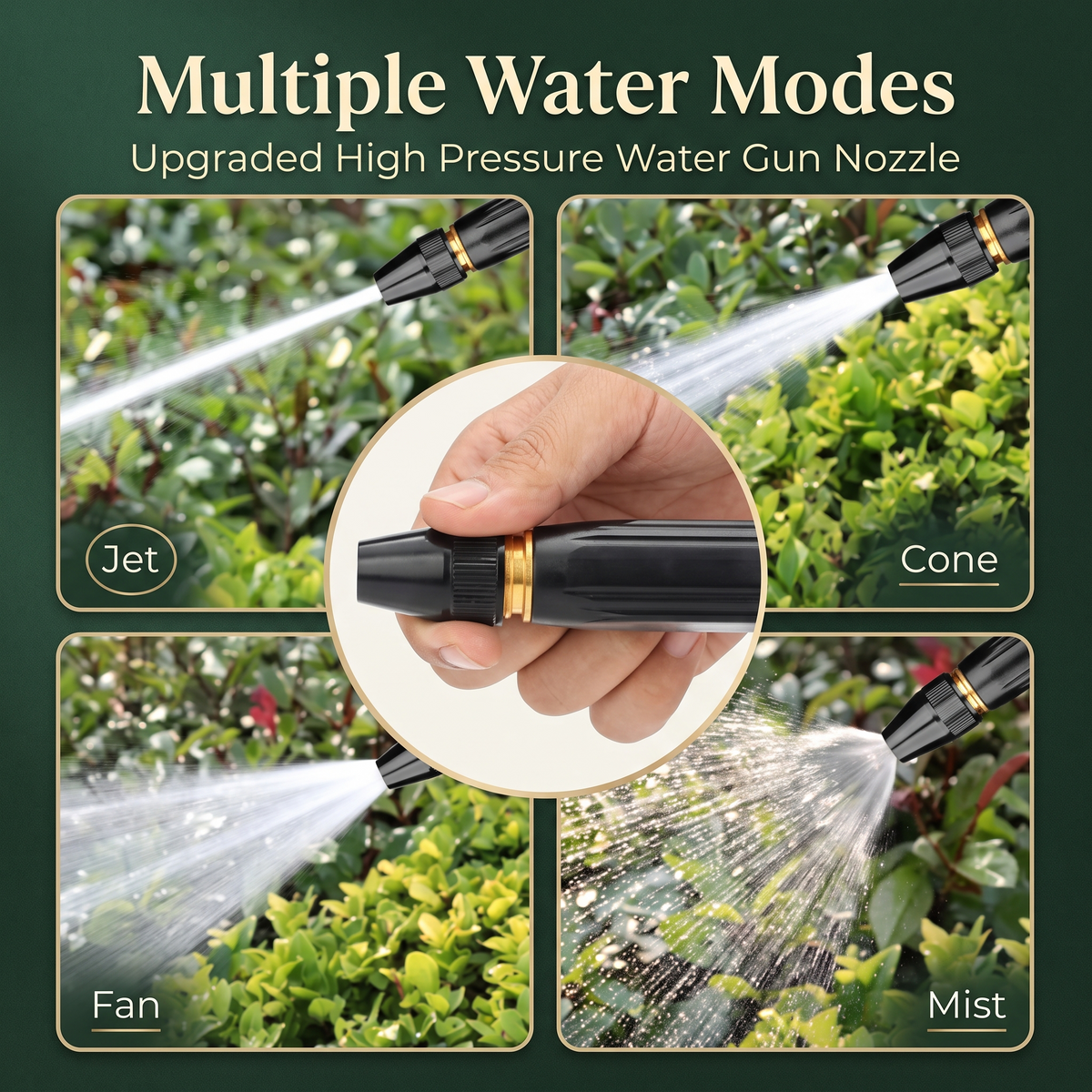 Adjustable High-Pressure Water Spray Gun Nozzle