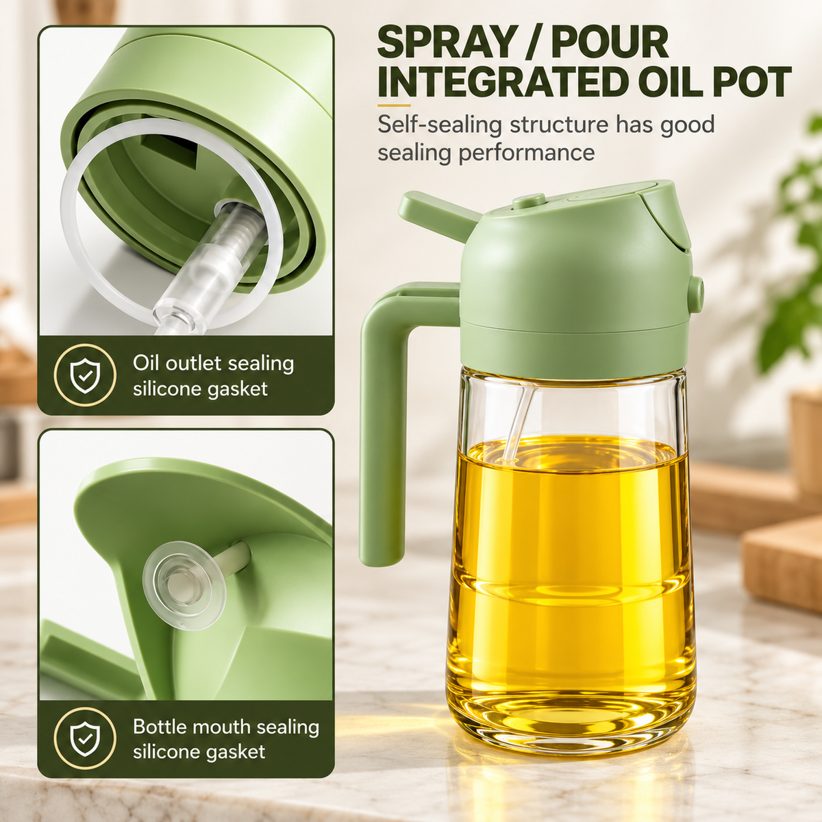 2-in-1 Oil Sprayer & Dispenser - 500 ML