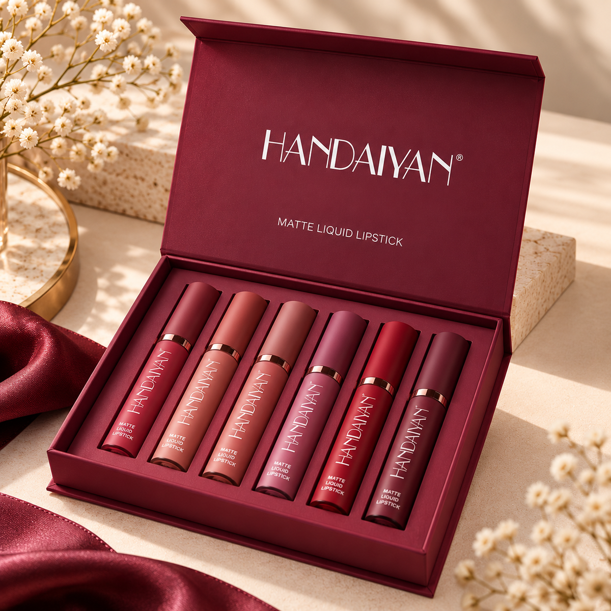 6-Piece Matte Liquid Lipstick Set for Women
